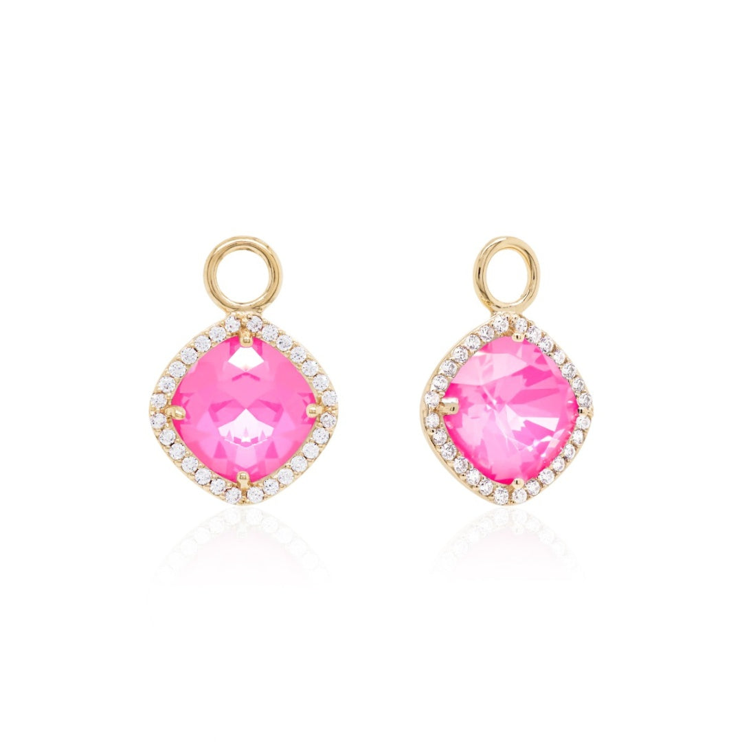 Fancy stone charms in gold (choose your colour)