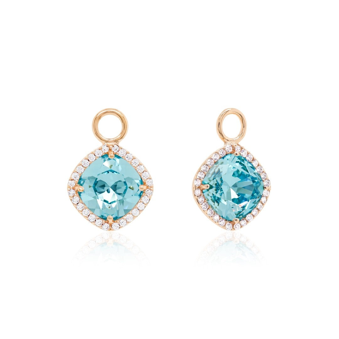 Fancy stone charms in gold (choose your colour)