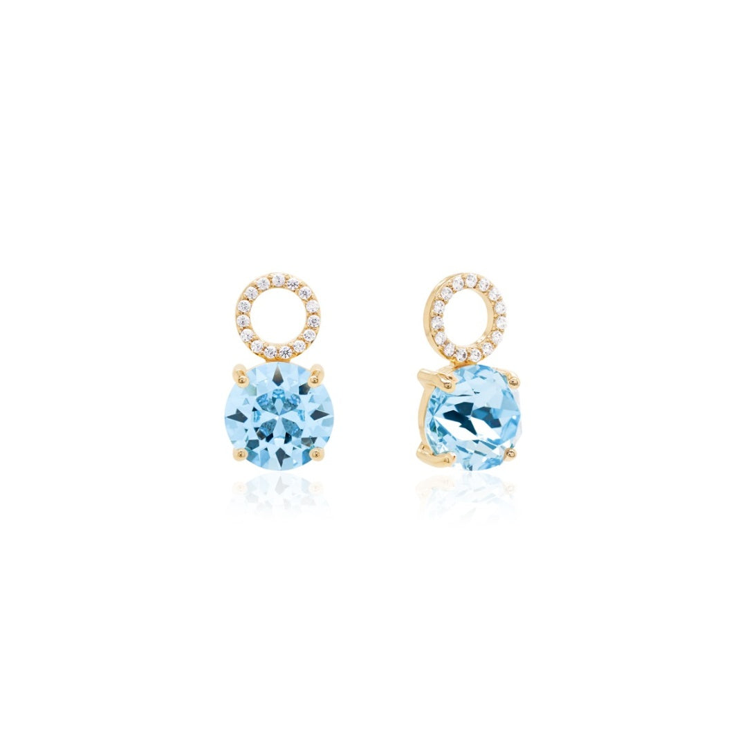 Crystal charms in gold (choose your colour)