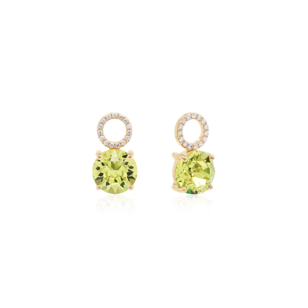 Crystal charms in gold (choose your colour)