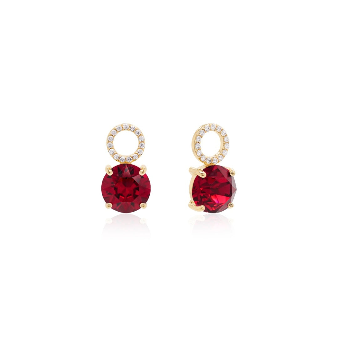 Crystal charms in gold (choose your colour)