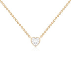 Petite zirconia heart in gold