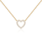 Petite pavé heart in gold
