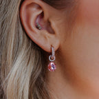 Sparkling pear drop charms in gold (2 colours)