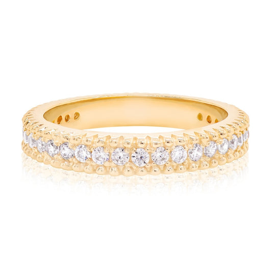 Elongated eternity ring in gold