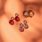 Sparkling pear drop charms in gold (2 colours)