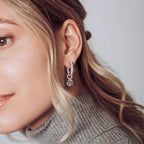 Crystal charms in silver (choose your colour)