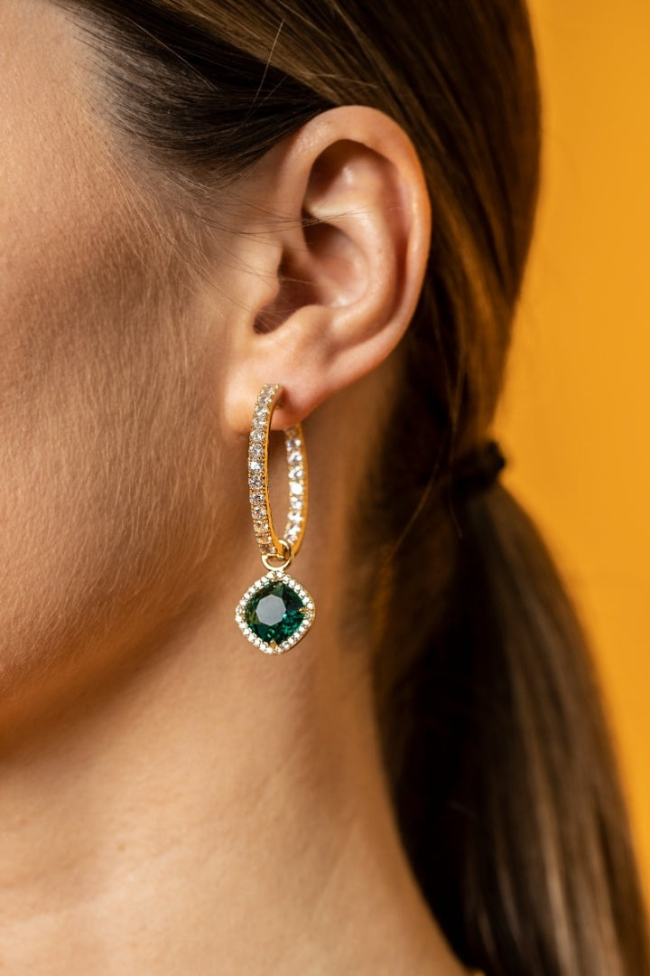 Fancy stone charms in gold (choose your colour)