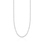Petite tennis necklace in silver