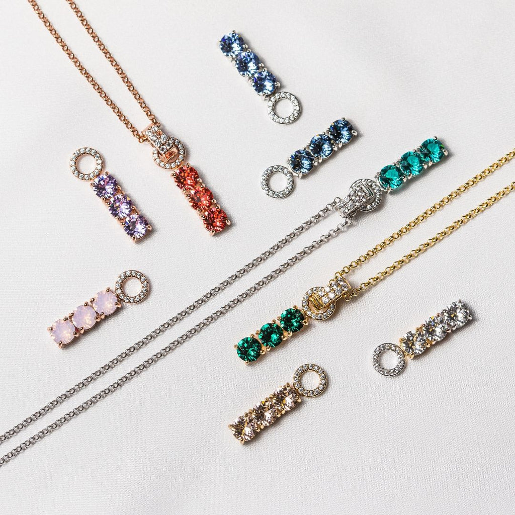 Tennis trio charms in gold (2 colours)