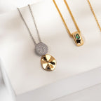 Gilded shine necklace in gold and silver