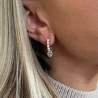 Freshwater pearls with a sparkly heart earring set