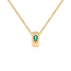 Bold brilliance emerald necklace