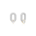 Oval drop link in gold (choose your colour)