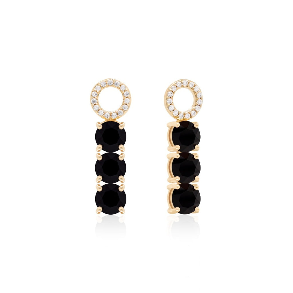 Tennis trio charms in gold (2 colours)