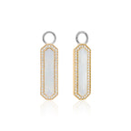 Link Mother of Pearl charms in gold