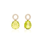 Sparkling pear drop charms in gold (2 colours)