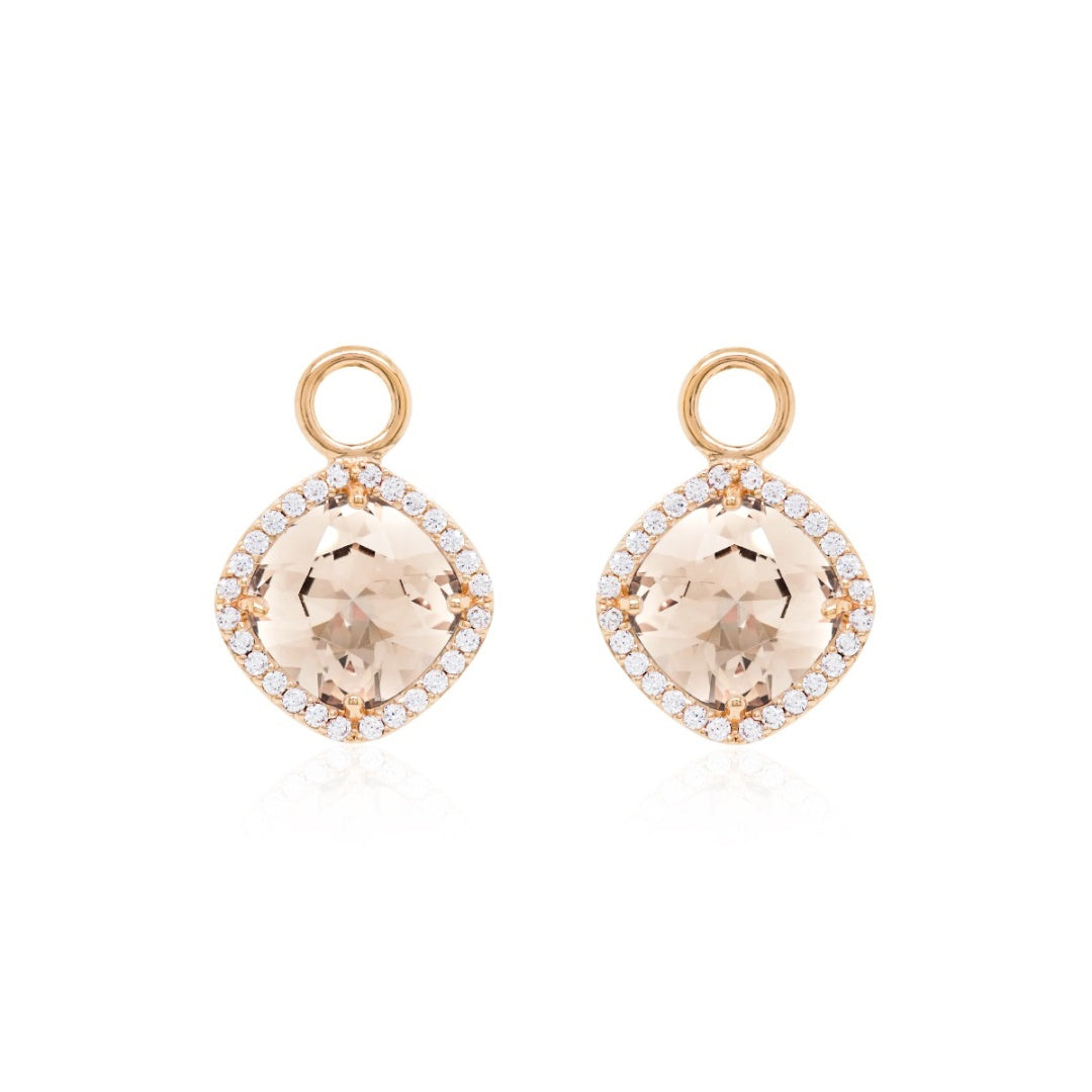 Fancy stone charms in gold (choose your colour)