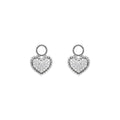 Pave heart silver