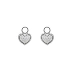 Pave heart silver