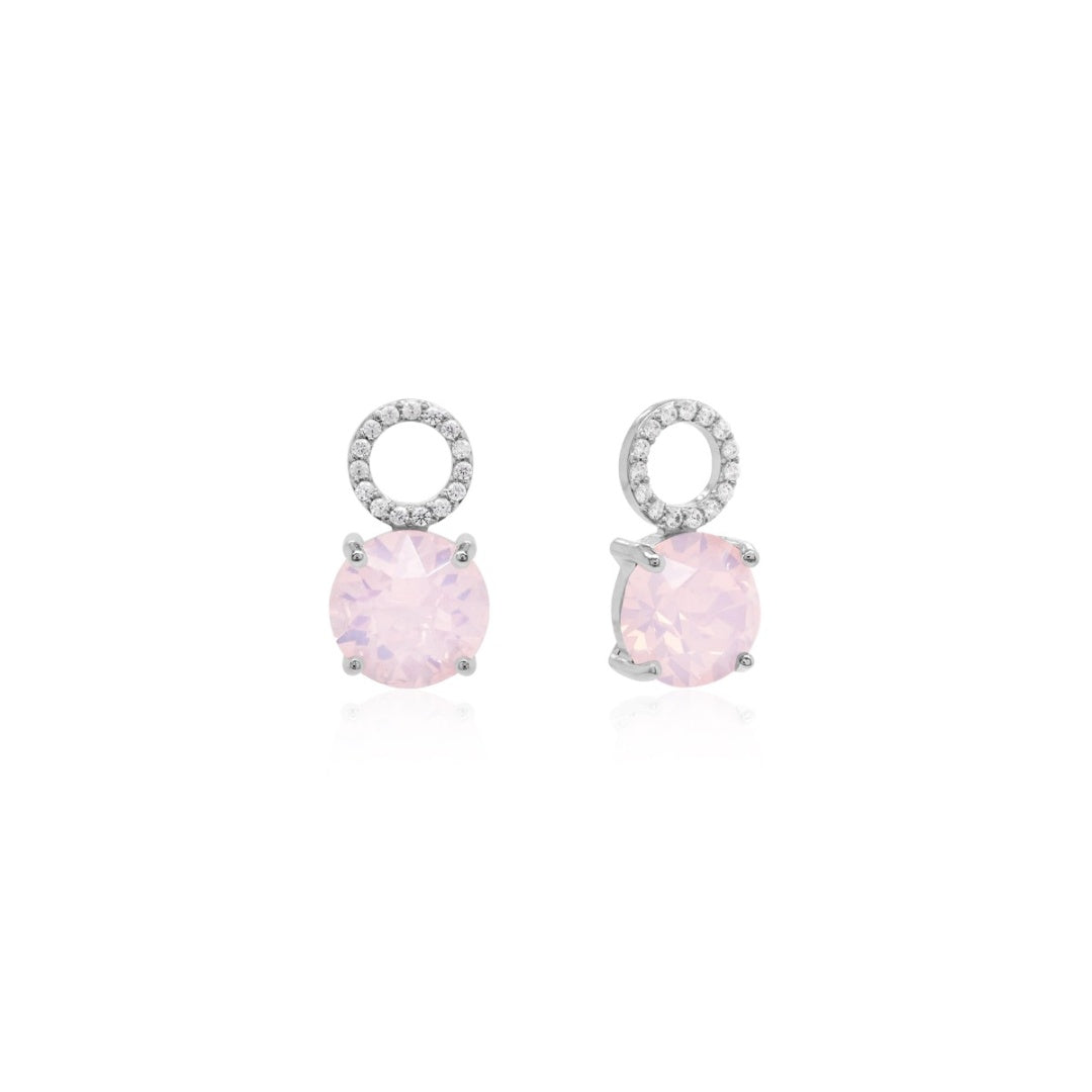 Crystal charms in silver (choose your colour)